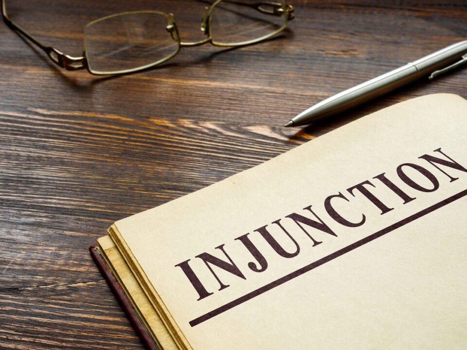 Injunction stock photo