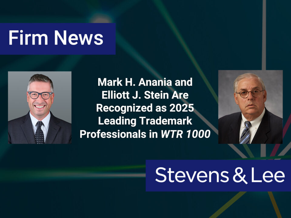 Mark H. Anania and Elliott J. Stein Are Recognized as 2025 Leading Trademark Professionals in WTR 1000